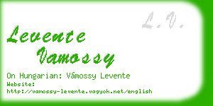 levente vamossy business card