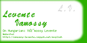 levente vamossy business card